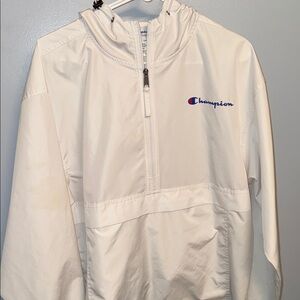 Champion White Pullover Windbreaker